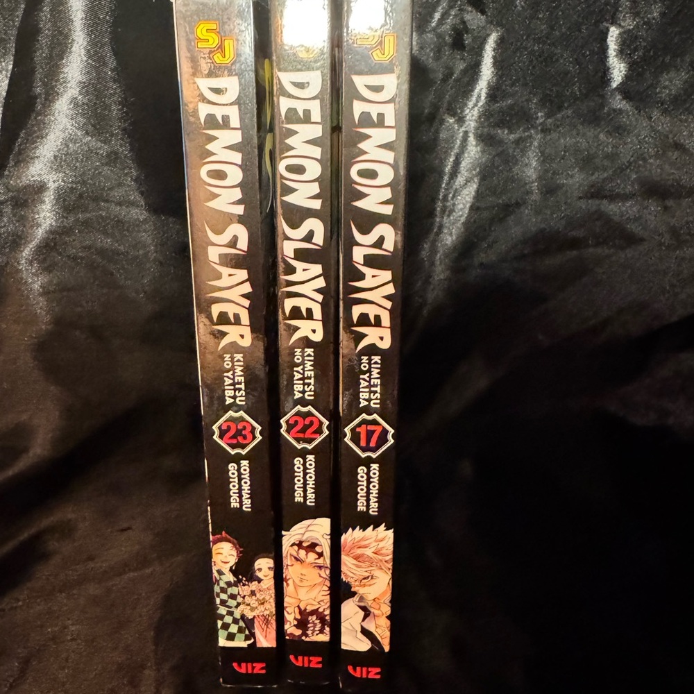 Demon Slayer Manga Volumes 17, 22 and 23